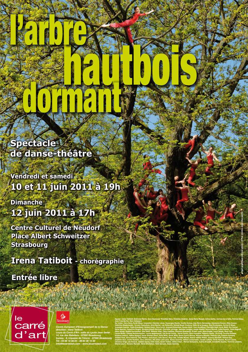 Affiche du spectacle 2011 - l'arbre haubois-dormant